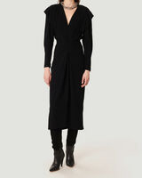 SIBALA DRAPED COTTON MIDI DRESS  image number null